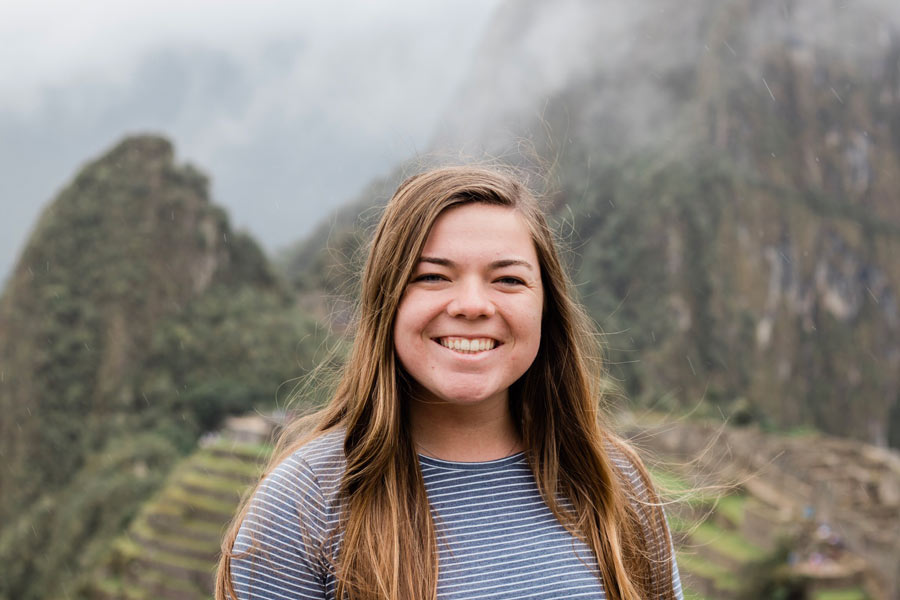 Meredith Bryant in the mountains of Peru.