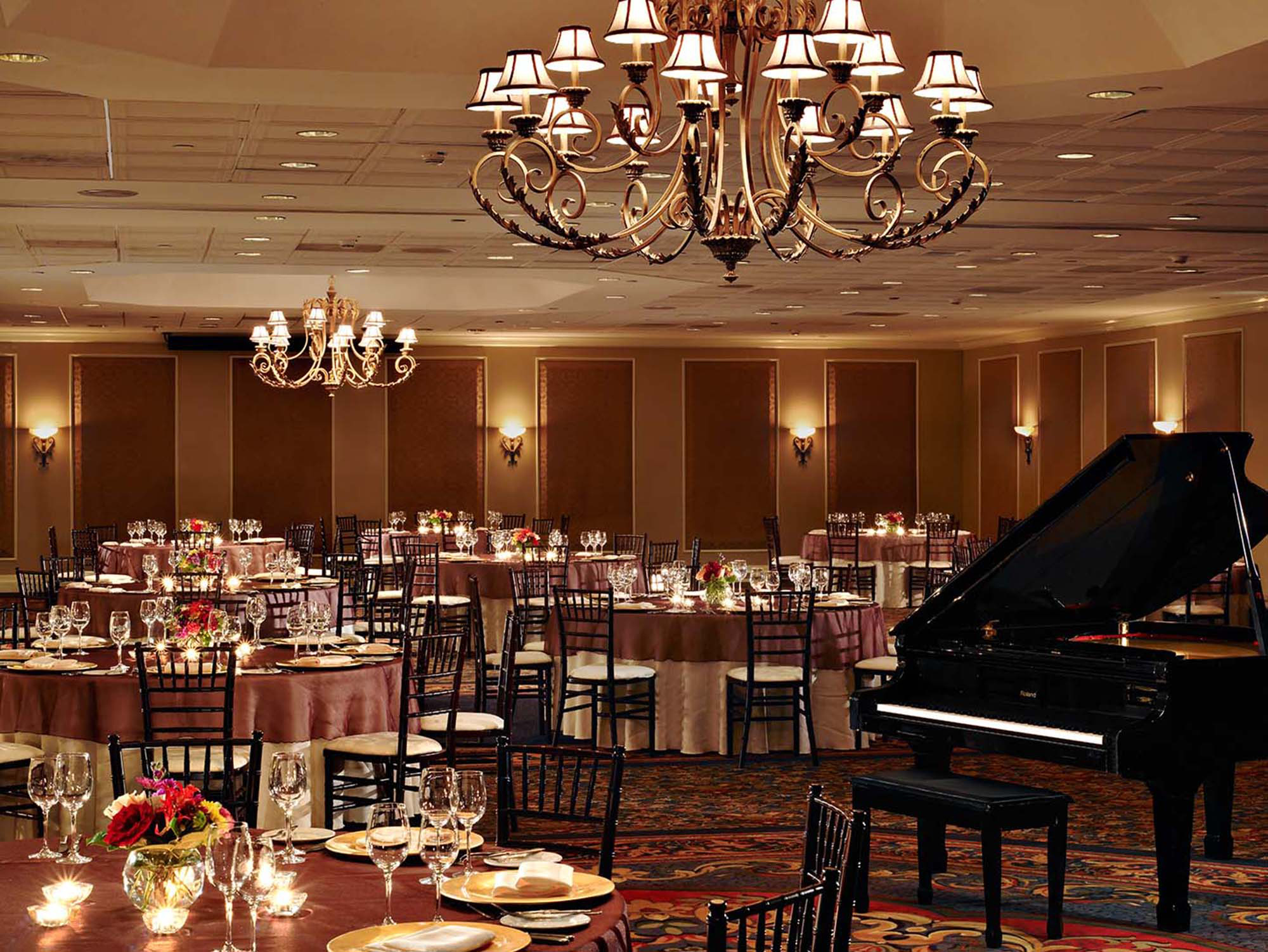 Hotel at Auburn ballroom set up for The Gala.