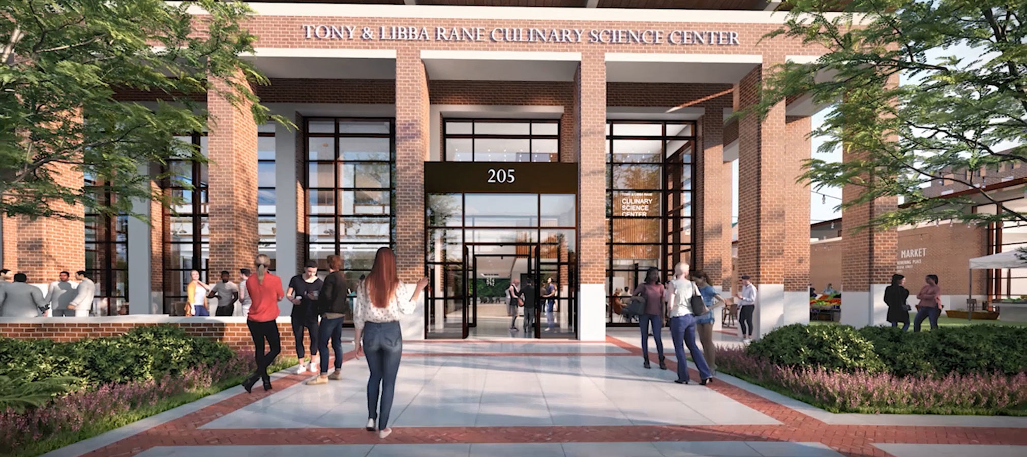 The entrance of the new Rane Culinary Science Center.