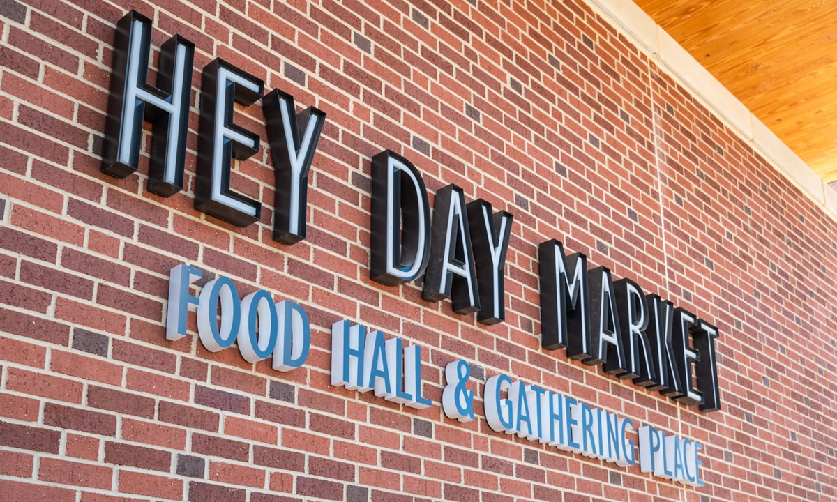 Photo of Hey Day Market sign.