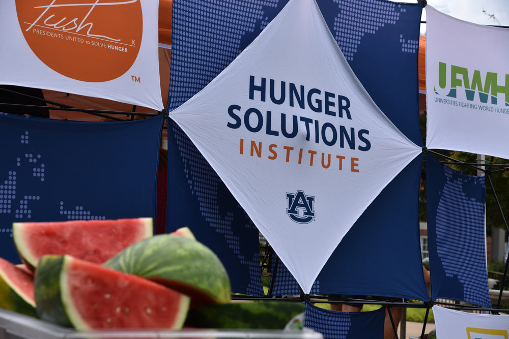 Hunger Solutions Institute display at their welcome week event.