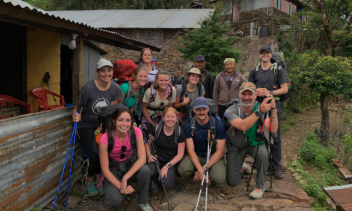 Photo of students on Nepal study abroad students.