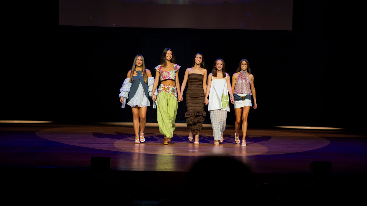 models posing on the runway