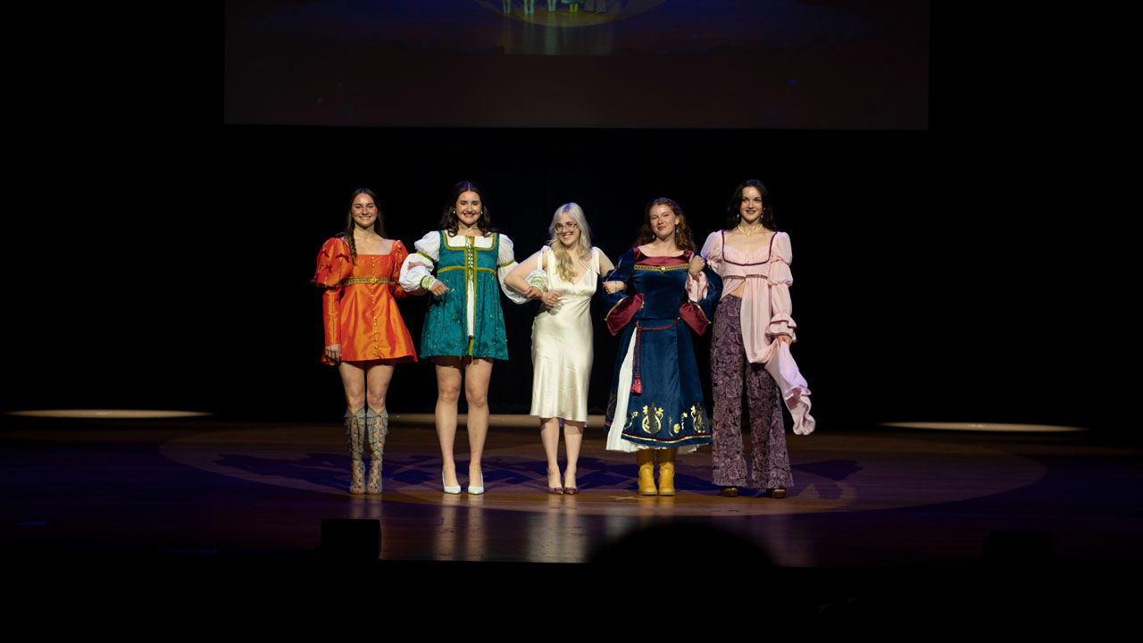 models posing on the runway