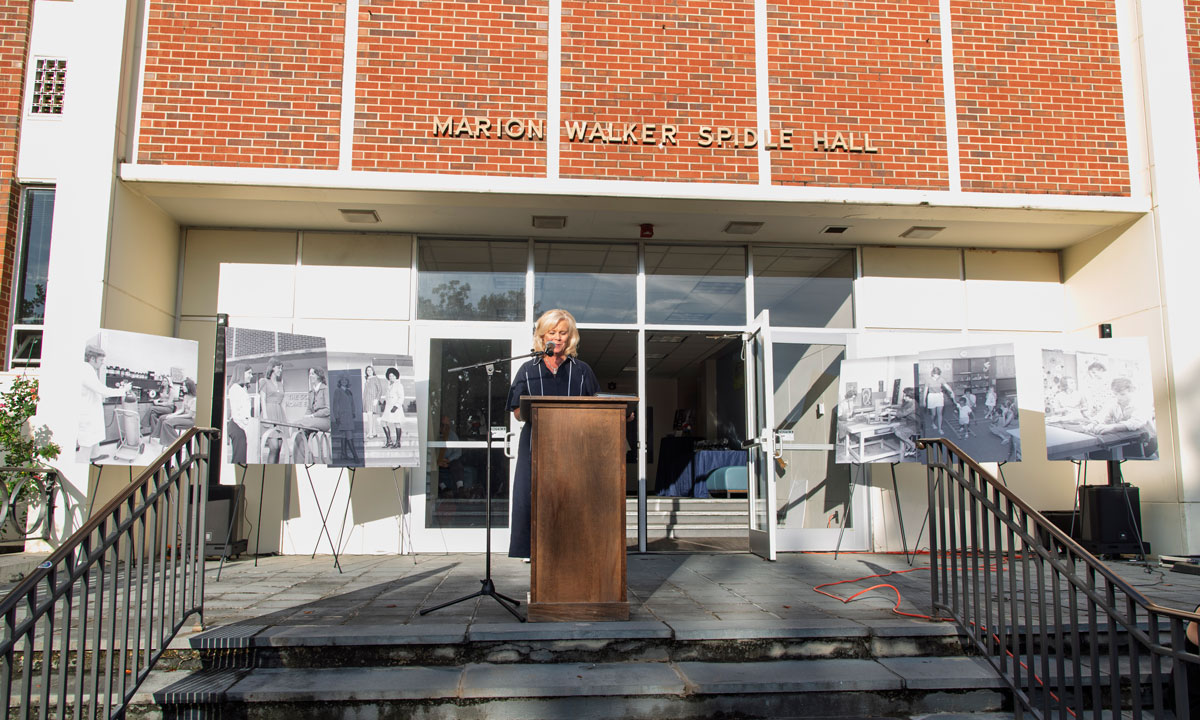 Dean Hubbard speaknig in front of Spidle